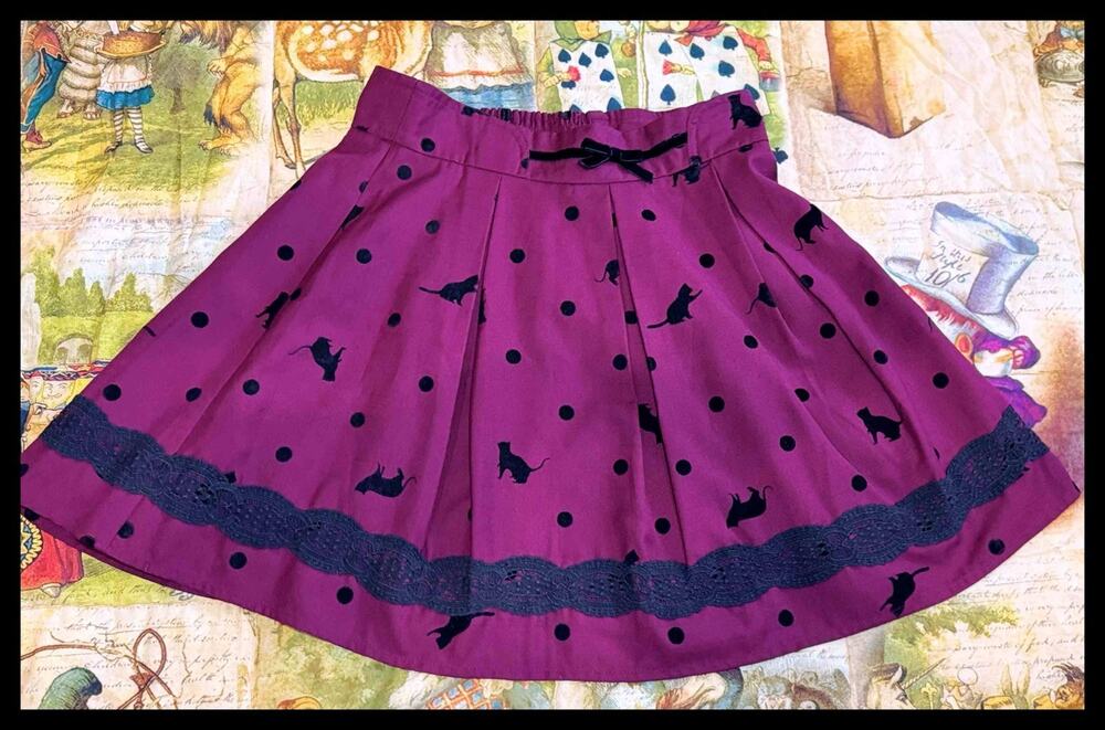 Secret Honey Bunch Kuroneko Cat Skirt J Fashion Himekaji Coquette Kawaii Kitty